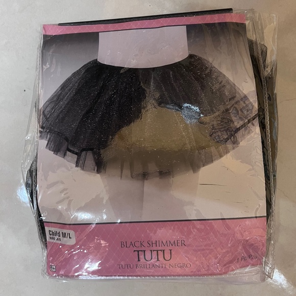 Children's Black glitter stretchy tutu size M/L - Picture 1 of 2
